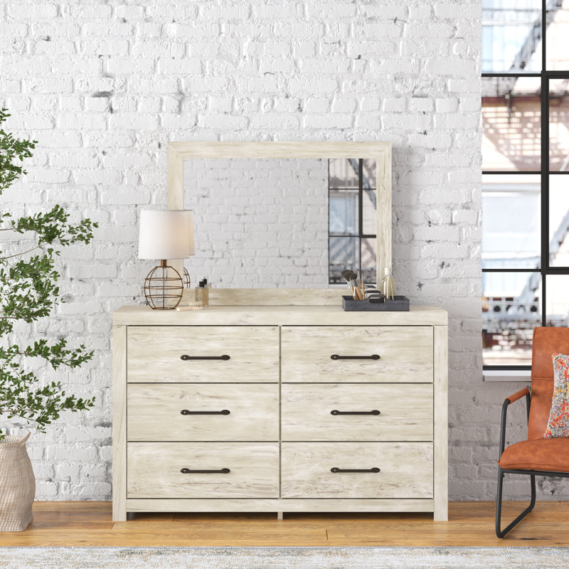 Commode double 6 tiroirs avec miroir Kalayiah