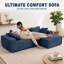 3 Seater Corduroy Sofa & Chaise-985689597-985689599
