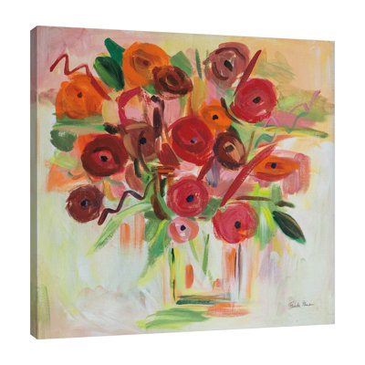 «Poppy Burst» par Farida Zaman - reproduction d'art sur toile tendue