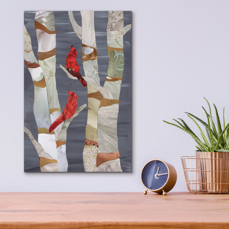«Birch» par Artpoptart, art mural en verre acrylique, H 16 po x l 12 po x P 0,13 po