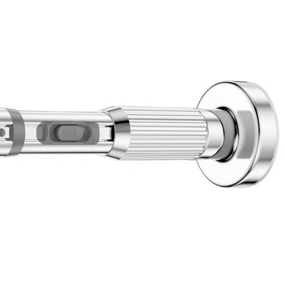Tension Curtain Rod 41-126”, Heavy Duty Silver No Drill Shower Rod，Stainless steel, 1.26" diameter pipe, 2.73" rubber pads, rust resistant， non slip, sturdy for window bathroom outdoor use