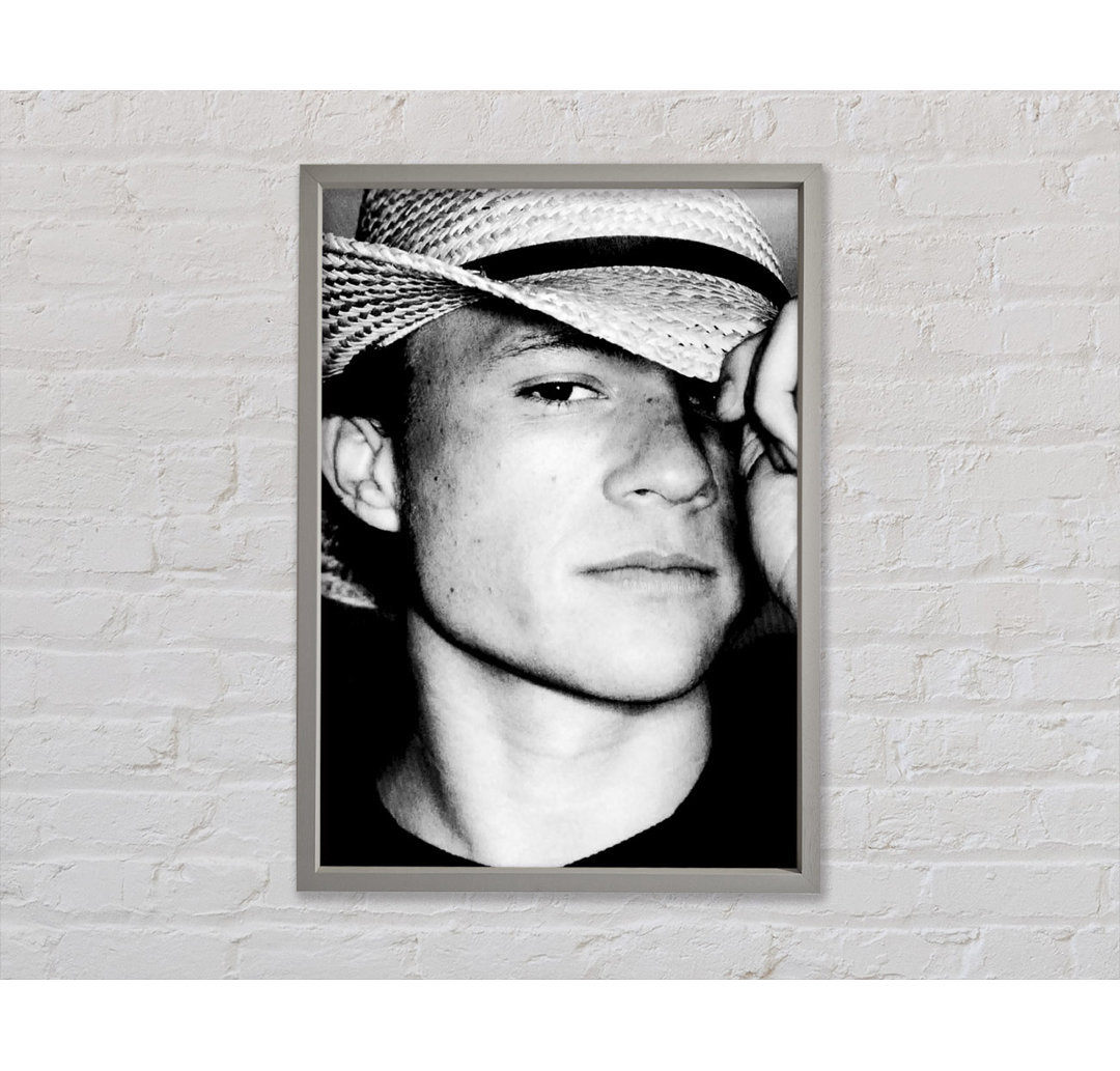 Heath Ledger Hut B N W - Druck