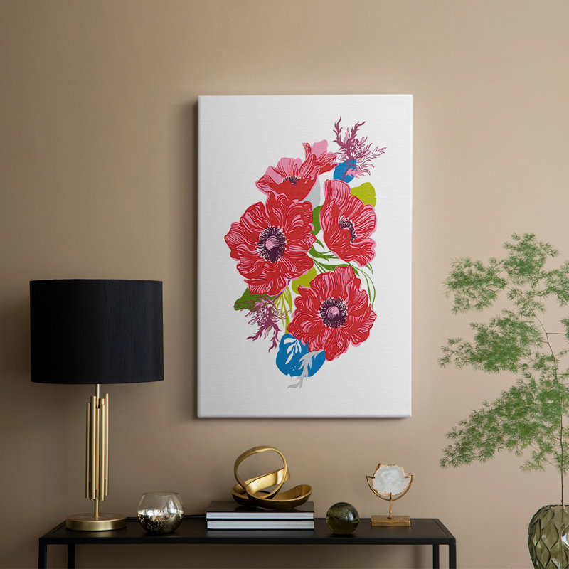 Brilliant Poppies I - galerie sur mesure, H 27 po x l 18 po