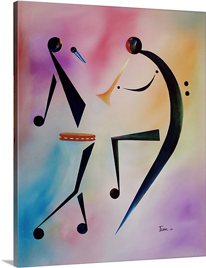 "Tamberine Jam, 2006" par Ikahl Beckford, Terryville, impression sur toile, H 30 po x l 24 po x P 1,25 po