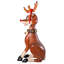 Statue de père Noël renne au nez rouge