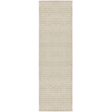 Hand-Knotted High-Quality Ivory and Pink Runner