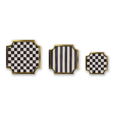 Courtly Stackable Trinket Trays, Set Of 3