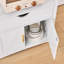 Armoire de cuisine autoportante multi-rangement avec support pour four à micro-ondes et charge USB