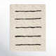 Mayer Striped Hand Knotted Wool Ivory/Black Area Rug
