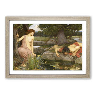 Echo and Narcissus by John William Waterhouse - Framed Print