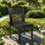 Chaises de patio empilables, en acier rotin Pe, d'extérieur compact et moderne
