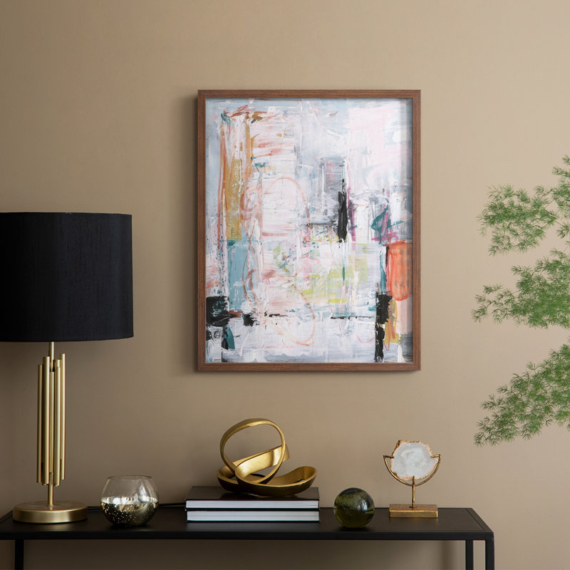 Vivid Haze I, reproduction encadrée - bois massif, H 30 po x l 24 po, Cadre noyer