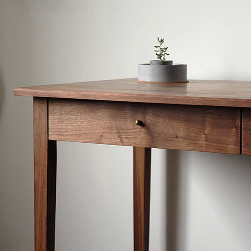 Bureau simple et moderne en bois d'orme massif