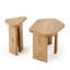 Ensemble de 2 tables basses Cid Kirk, forme libre, structure en bois de chêne naturel