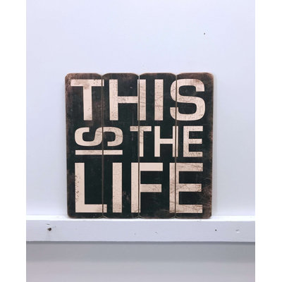 Décoration murale « life », panneau de bois