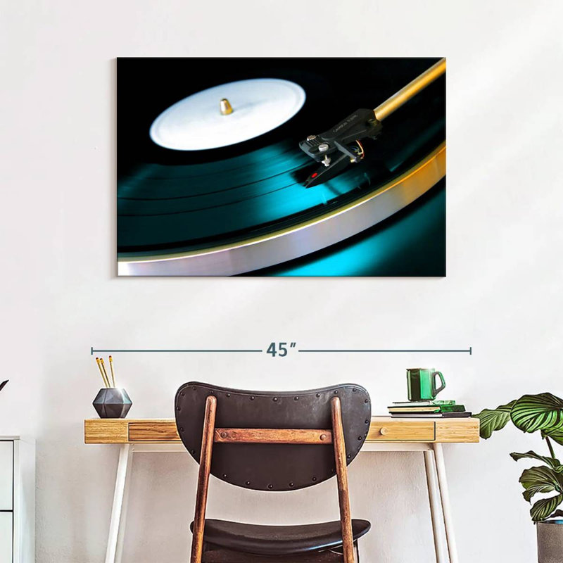 Abarca Playing Vinyl Record, 26" H x 39" W
