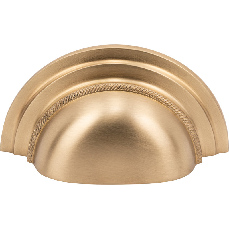 Purity 3" Center to Center Cup Pull, Satin Brass