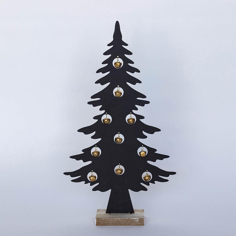 Figurine arbre avec boule de Noël, H 11,5 po x l 6,5 po x P 2 po