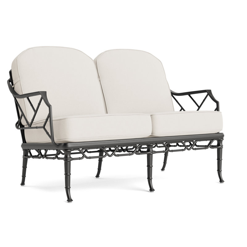 Calcutta Outdoor 2 - Seat Loveseat, Fusion Natural, Textured Pewter