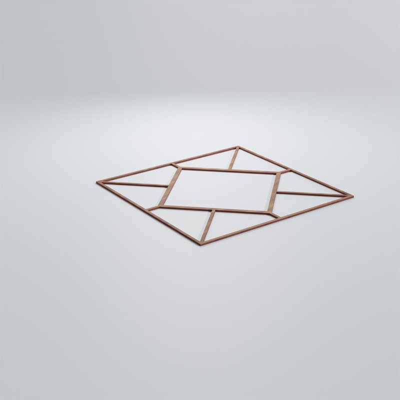 Panneaux muraux décoratifs en bois Hudson, Noyer, H 11 3/8 po x l 11 3/8 po x P 1/4 po