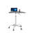 Adjustable Height Tempered Glass Table, Desk Table With Lockable Wheels, Side Table-85470687