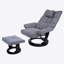 Fauteuil de massage inclinable à 8 points avec repose-pieds, tissu chenille chauffant, dossier ergonomique et rotation à 360° pour un confort et une relaxation ultimes.