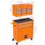 Boîte à outils roulante avec 8 tiroirs et caractéristiques pratiques - Armoire orange grande capacité-157247974