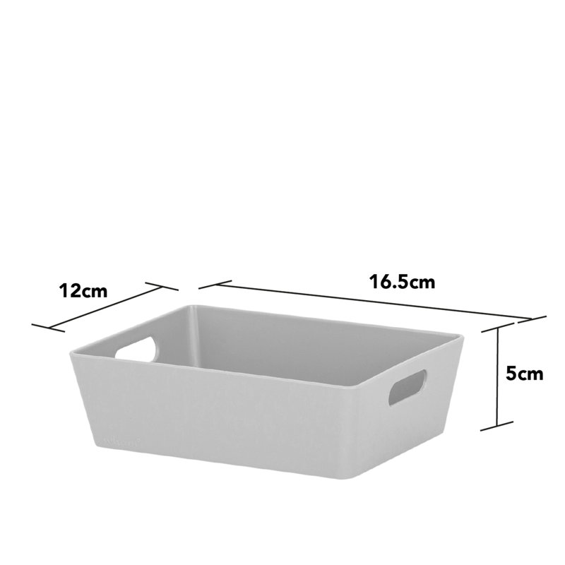 Wham Studio Basket 3.01 Rectangular, Cool Grey