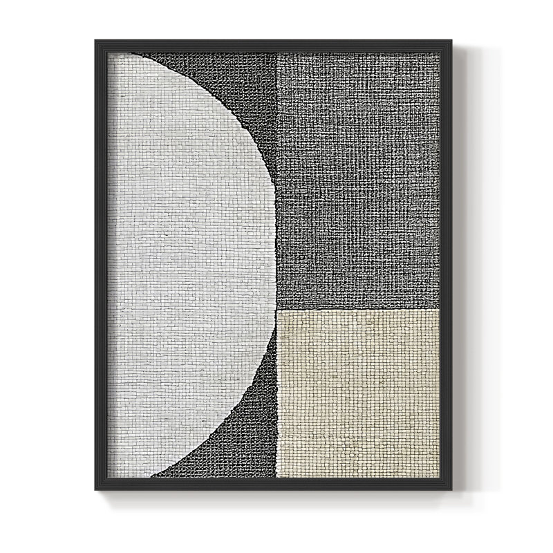 «Abstract CCLII», reproduction encadrée - prête à être accrochée, H 14 po x l 11 po, Noir