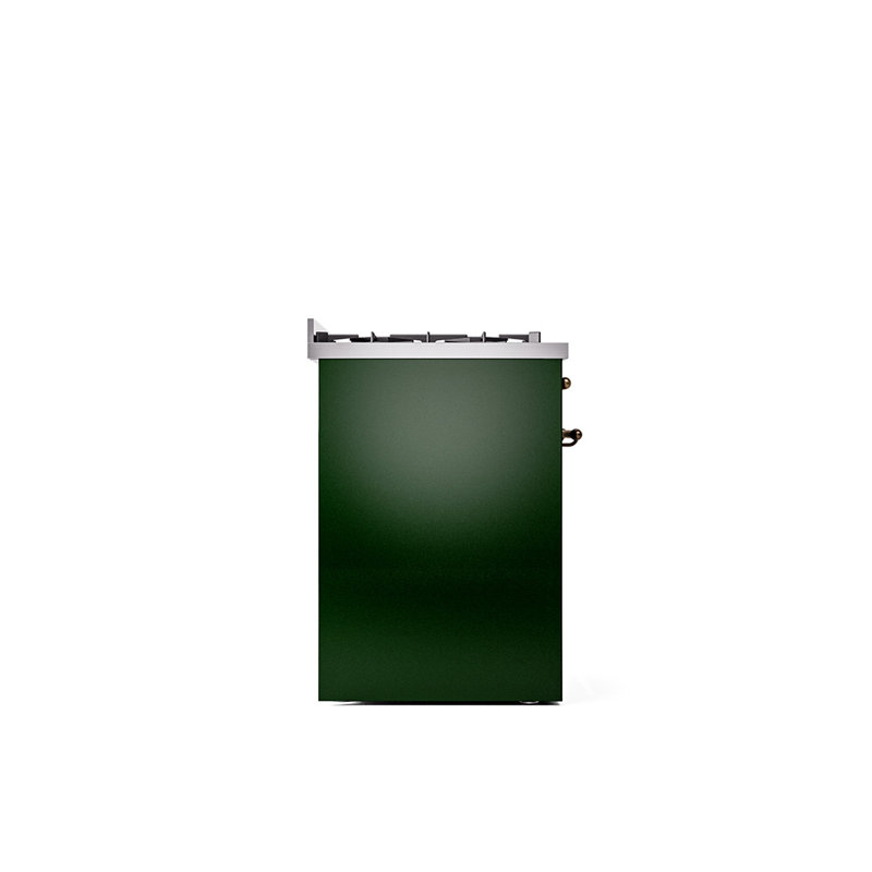 Cuisinière à double carburant 30 po ILVE Nostalgie II, Propane liquide, Vert émeraude / bronze
