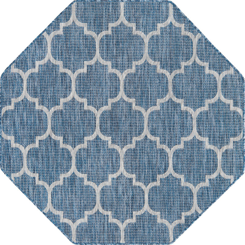 Outdoor Preen Rug Sky Color, Octagon 5'