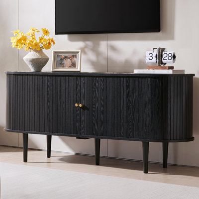 Meuble télé avec portes tambour Baheerah