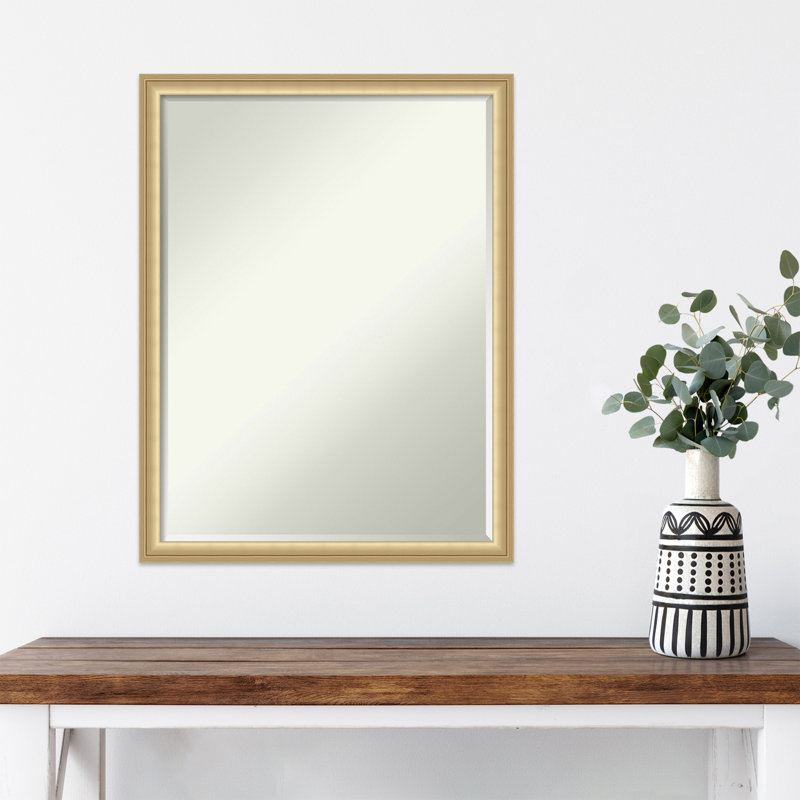 Miroir mural Miglena, 25,75 po x 19,75 po, Brun clair