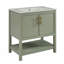 Meuble-lavabo de salle de bain avec lavabo en céramique et rangement polyvalent-357012520