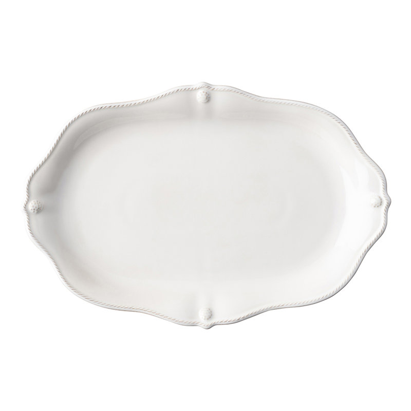 Berry & Thread 16" Platter, Whitewash