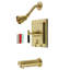 Robinet de baignoire et douche à pression équilibrée à poignée simple Kingston Brass Kaiser-58704214