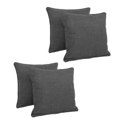 Solid Colour Indoor/Outdoor Reversible Throw Pillow