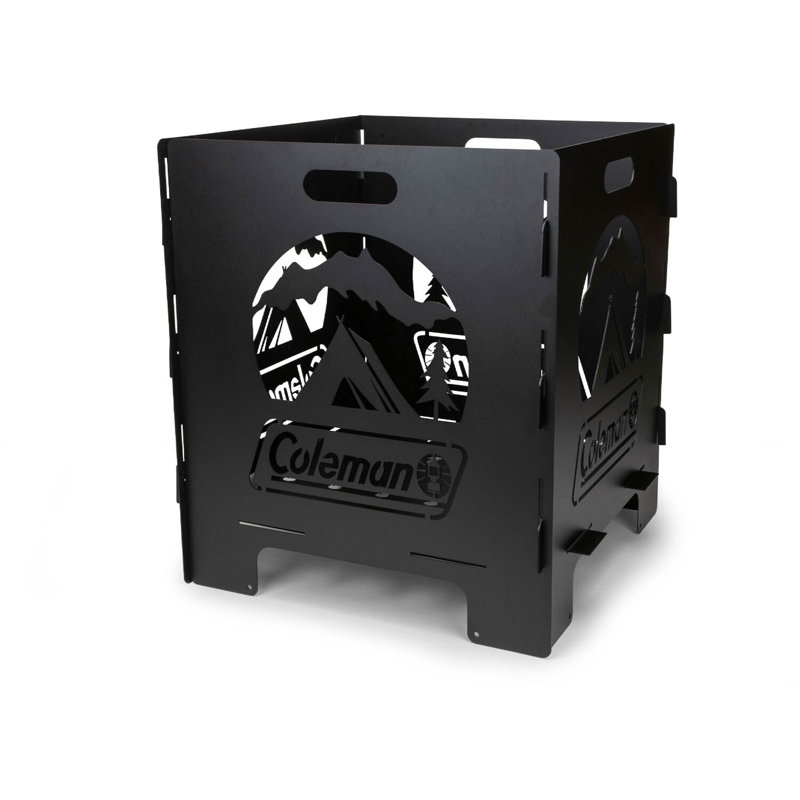 Black Stainless Steel Wood Burning Fire Pit