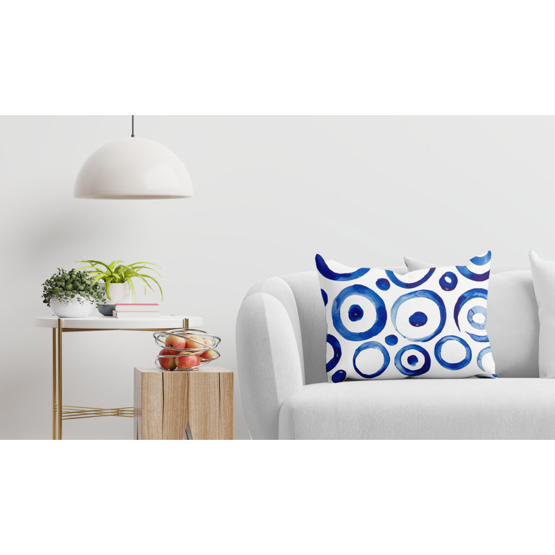 Elden Abstract Outdoor Reversible Throw Pillow
