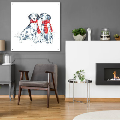  «Dalmatian Duo» par Elle Media Group SA, art mural en verre acrylique, 36 po x 36 po
