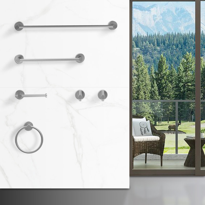 Bathroom Hardware Set, Gray