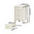 Modern  Nightstand with 2 Drawers, Bedroom Bedside Table with Gold Handles, Sturdy Wood Accent Table for Small Spaces, Living Room, Kids Room & Guest Room-Off White((Only 1 Nightstand!!!!!!)