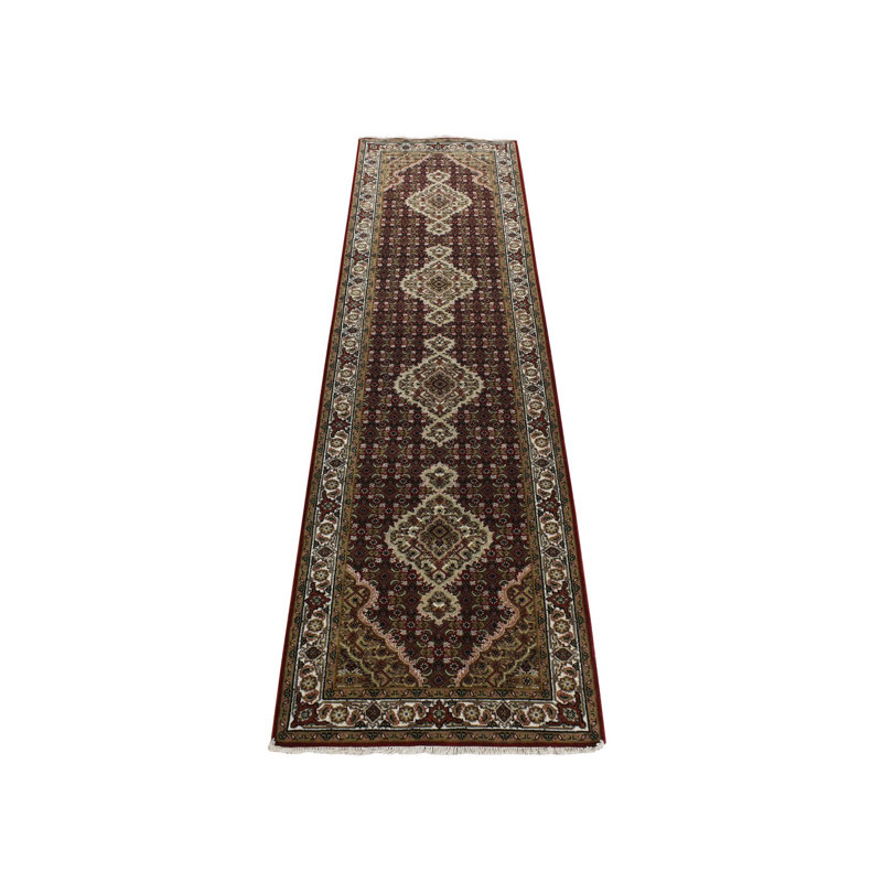 Tapis de couloir 100% laine noué à la main 2 pi 7 po x 12 pi rouge Tebraz Mahi D8FFE89351334232BAE9C43D22B3E9A3