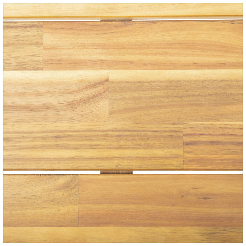 Ensemble d'extérieur exquis en bois d'acacia avec coussins résistants pour la détente