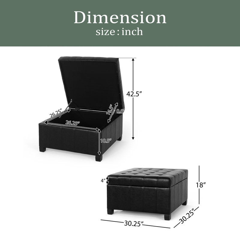 OTTOMAN D'ISABELLE, Noir