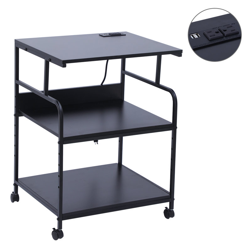 23.4'' x 19.1'' Craft Table with Wheels