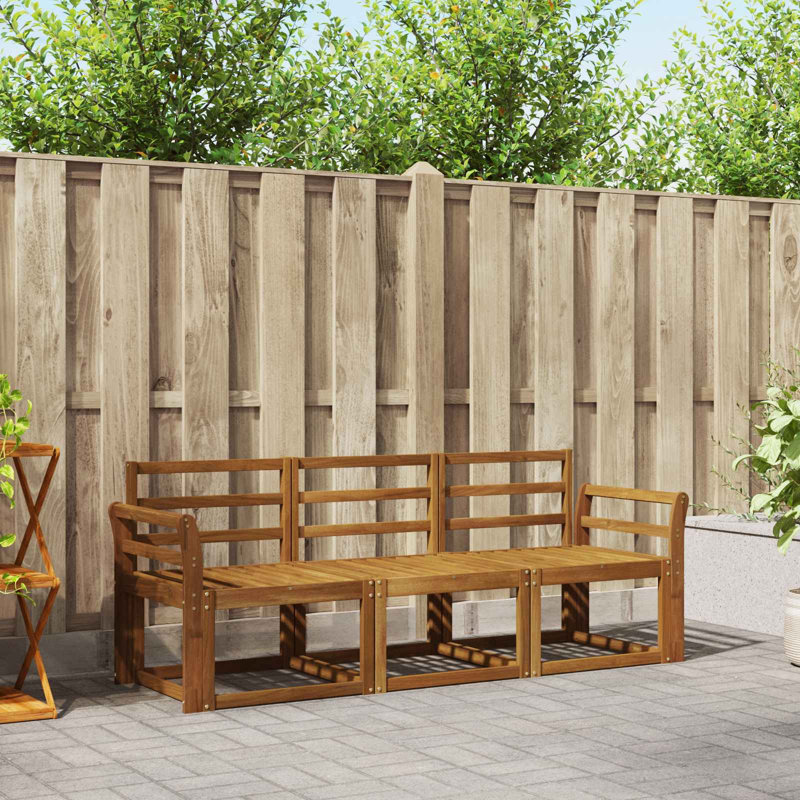  Outdoor Sofa Set Solid Acacia Wood Sectional Garden Furniture Modern