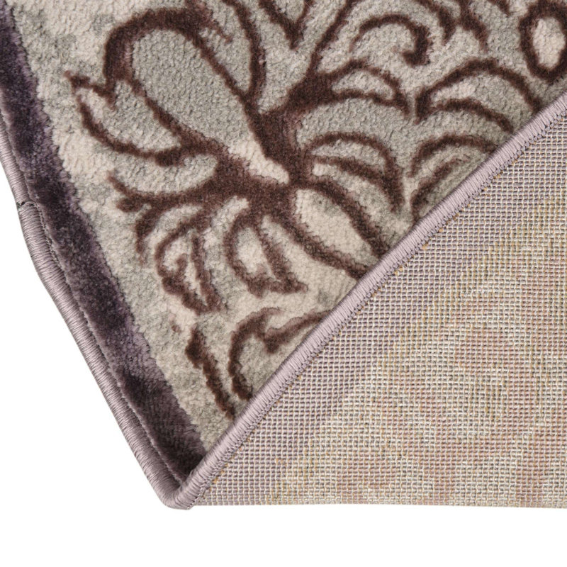 Tapis abstrait mauve Alissa, Octogone 4 pi x 4 pi