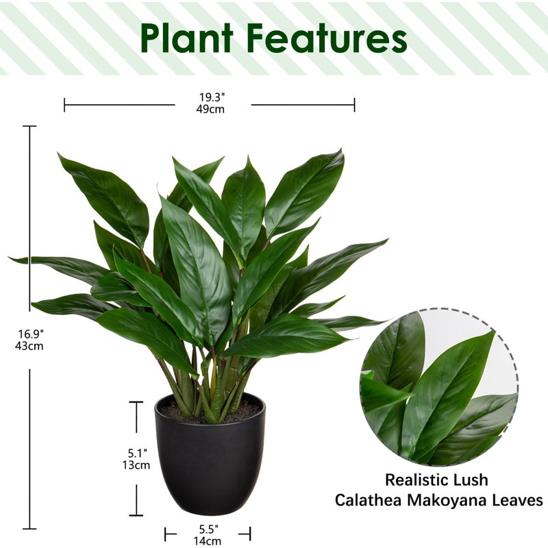 Plante artificielle en pot 17 po