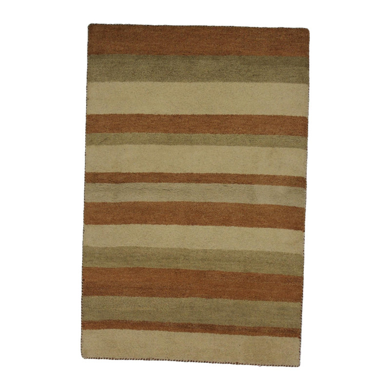 Canvello Hand Made Modern All Over Indo Gabbeh Rug - 3'11'' X 5'11''